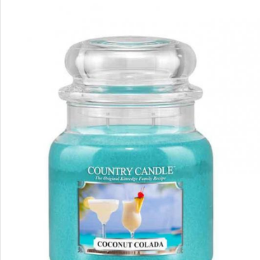  Country Candle - Coconut Colada - Średni słoik (453g) 2 knoty Świeca zapachowa